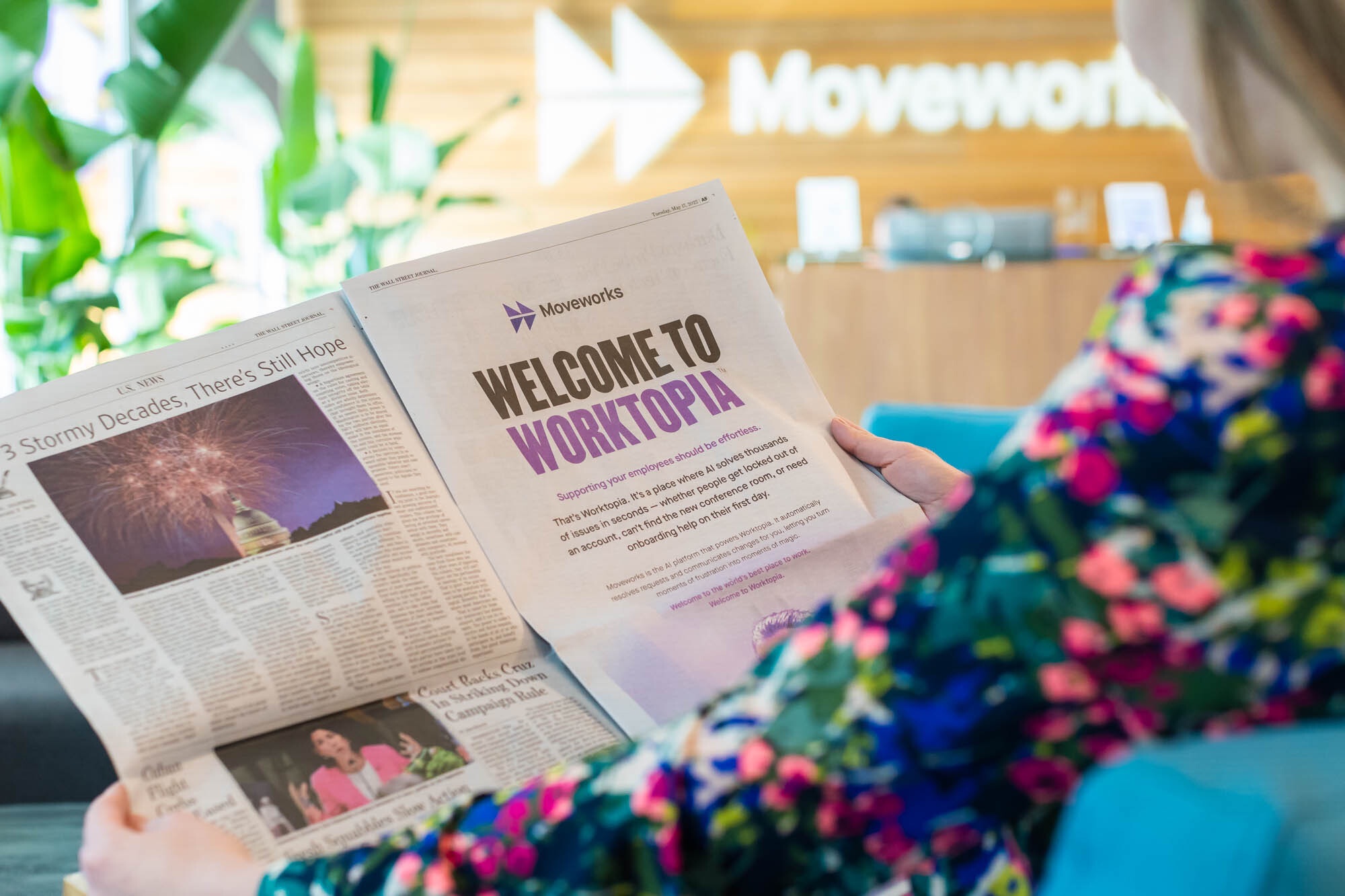 Moveworks newspaper ad